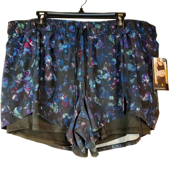 NEW AVIA‎ WOMEN'S LINED MULTICOLOR ELASTIC WAIST RUNNING ATHLETIC SHORTS 3X/22 - Picture 1 of 8